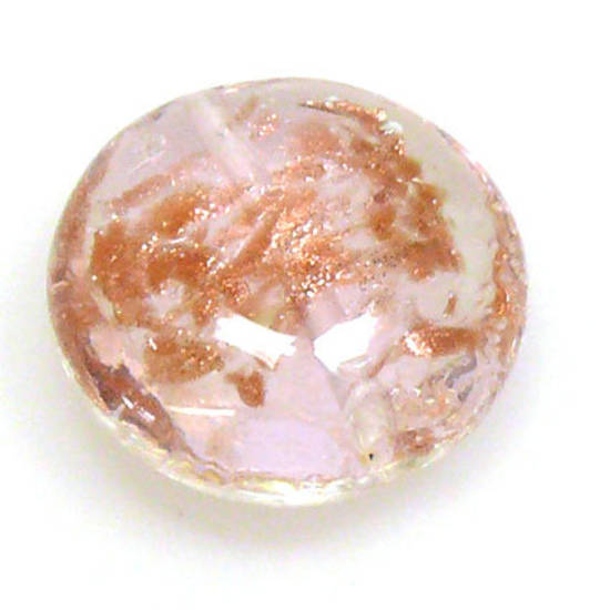Chinese Lampwork Cushion, Transparent Pink with gold markings