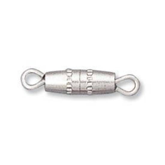 11mm (plus loops) Thin Barrel Clasp - antique silver