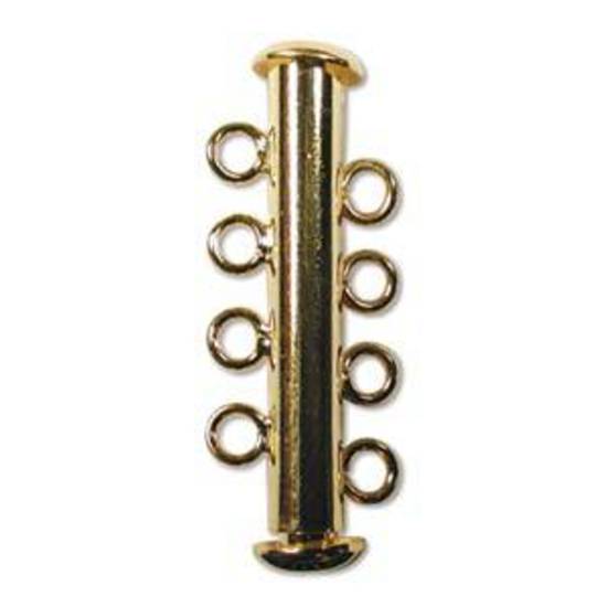 4 strand Spacer Clasp - gold