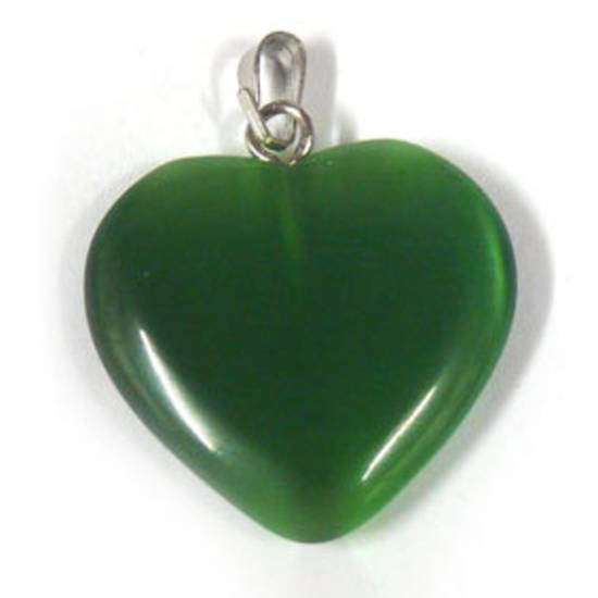 22mm Fibre Optic Heart: Green