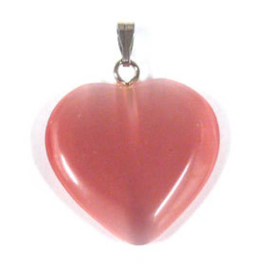 22mm Fibre Optic Heart: Pink