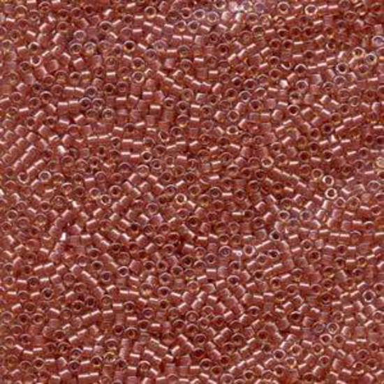 11/0 Miyuki Delica, colour 913 - Sparkling Salmon lined Topaz (7.2 grams)