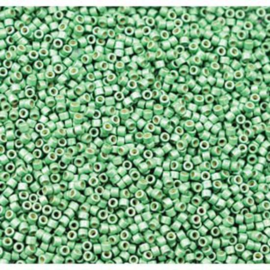 11/0 Miyuki Delica, colour 1844F - Duracoat Galv Matte Dark Mint Green (7.2 grams)