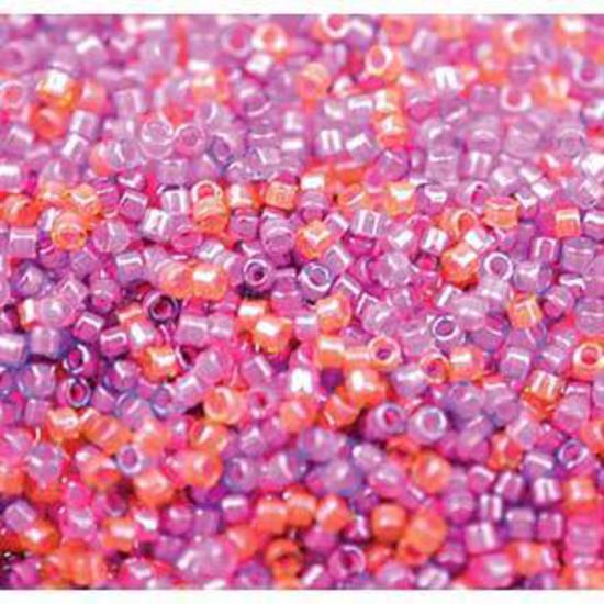 11/0 Miyuki Delica, Luminous MIX 4 - pinks and purples (7.2 grams)