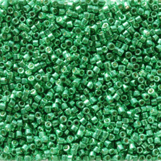 11/0 Miyuki Delica, colour 2505- Duracoat Galv Mint Green (7.2 grams)