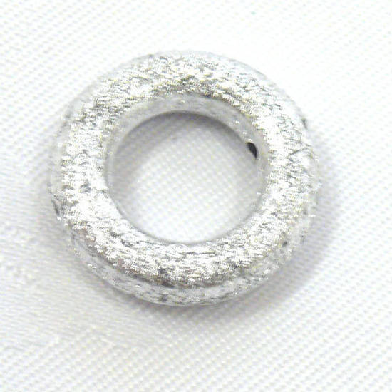 Acrylic Donut Style Piece, fat silver round