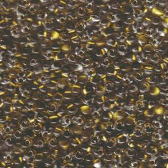 3.4mm Miyuki Drop - Old Gold Lined Crystal