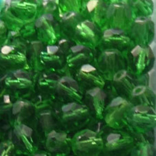Czech Firepolished Facet: 6mm - Light Emerald