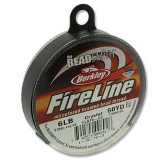 6lb Fireline, 50 yard spool: CRYSTAL CLEAR