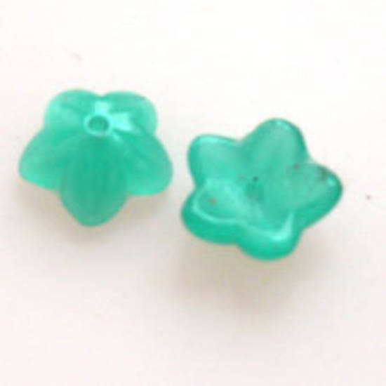 NEW! Cupped Flower, 10mm - Opaque Teal