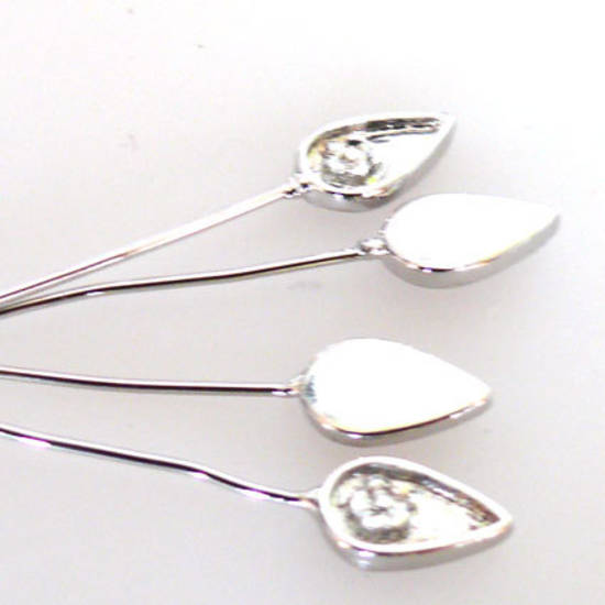 Fancy Headpin with pointed drop - Antique Silver (20g)