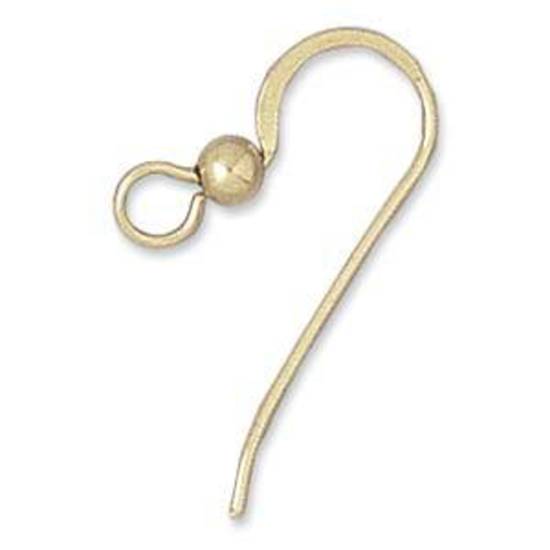 18mm Goldfill Earring Hook: 3mm ball detail