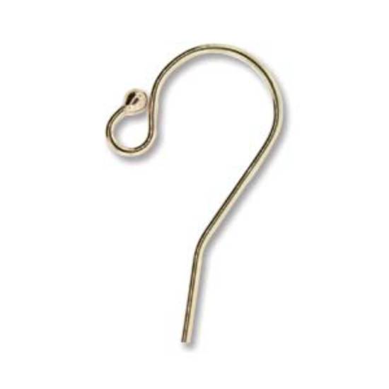 Goldfill Earring Bali Hook, 20mm: ball end