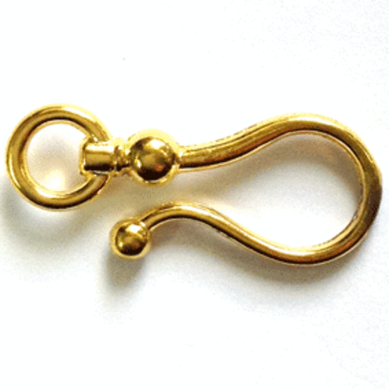 CLEARANCE: Hook and Eye Clasp, large gold hook only