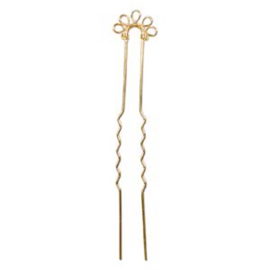 Hair Stick, 1cm x 10cm - gold.