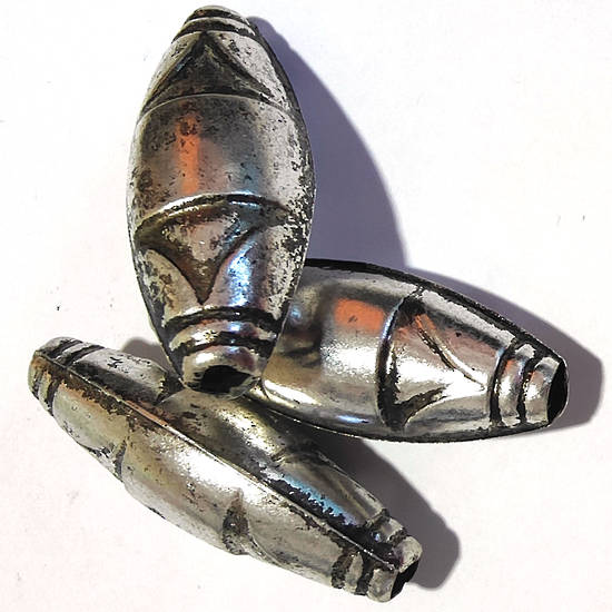 Indian Metal Bead 3: Long Oval (16 x 38mm)