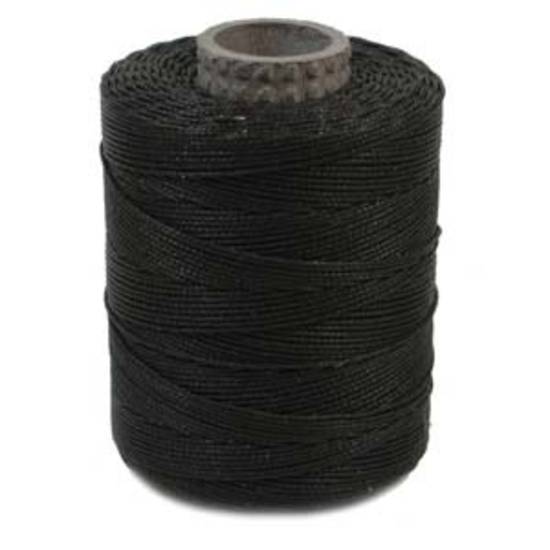 NEW! 0.5mm Waxed Polyester Twine, 2 ply: Black