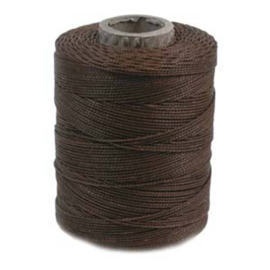 NEW! 0.5mm Waxed Polyester Twine, 3 ply: Brown