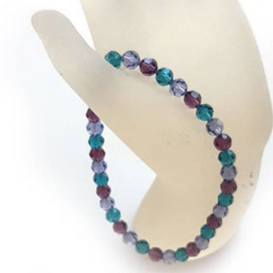 KITSET: Swarovski Crystal Bracelet - Purples & Indicolite