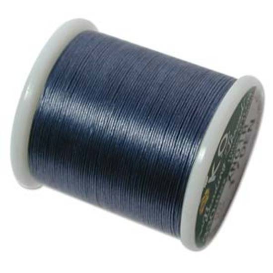 KO Beading Thread (50m spool): Denim Blue