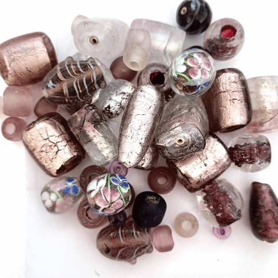 CLEARANCE: Indian Lampwork Mix 12 - Lighter Amethysts