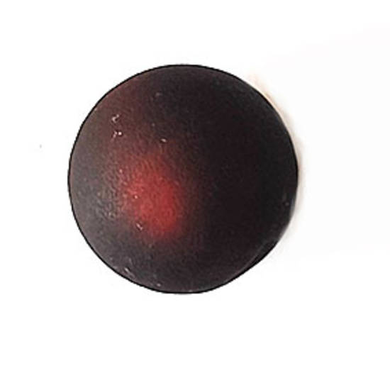 Chinese Lampwork Bead (20mm): Deep brown foiled, matte finish