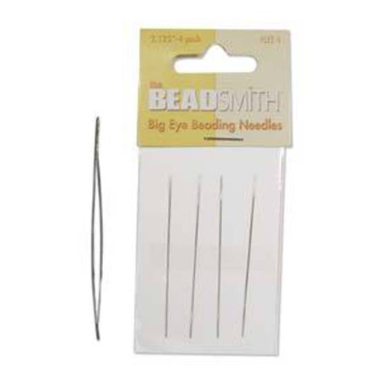 BeadSmith Big Eye Needles 5.5cm  - 4 Pack