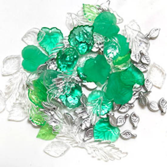 NEW! Acrylic Leaf Mix 3: Greens and Clear