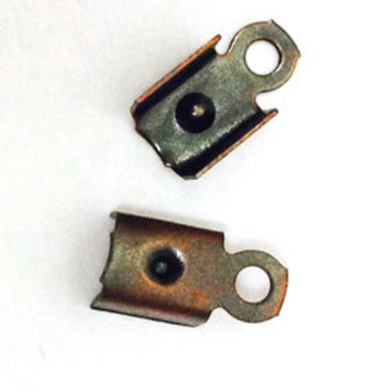 Fold Over Crimp (leatherend) - regular, 4.5mm: Ant Copper, no prong