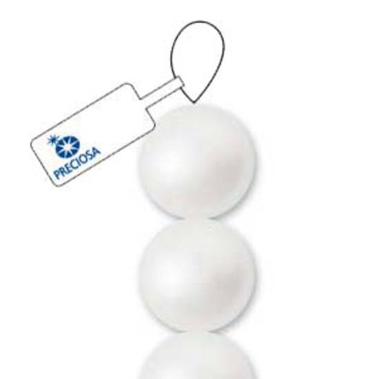 8mm Preciosa Pearl: White