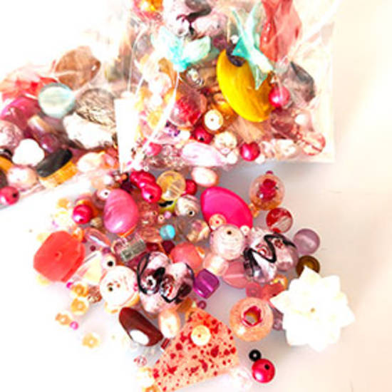 NEW! Glass/Acrylic Bead Mix - Candy Floss