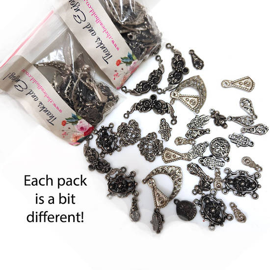 CLEARANCE: Pewter Mix - each pack is a bit different. Super Value!