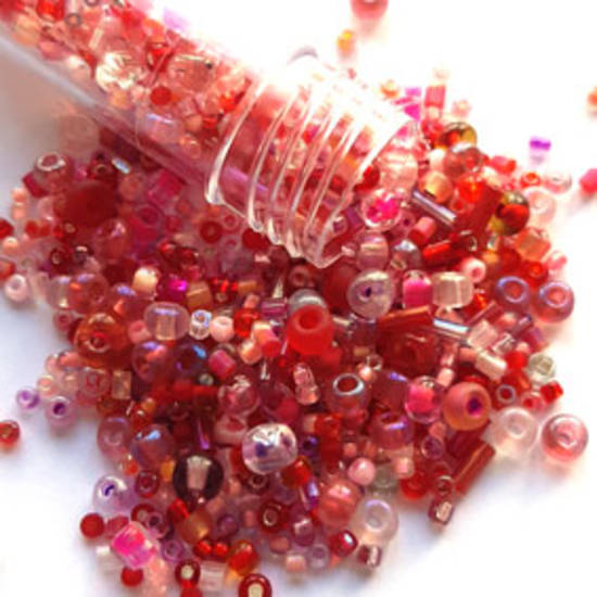 NEW! Seed Bead Mix, 15gm - PINKED