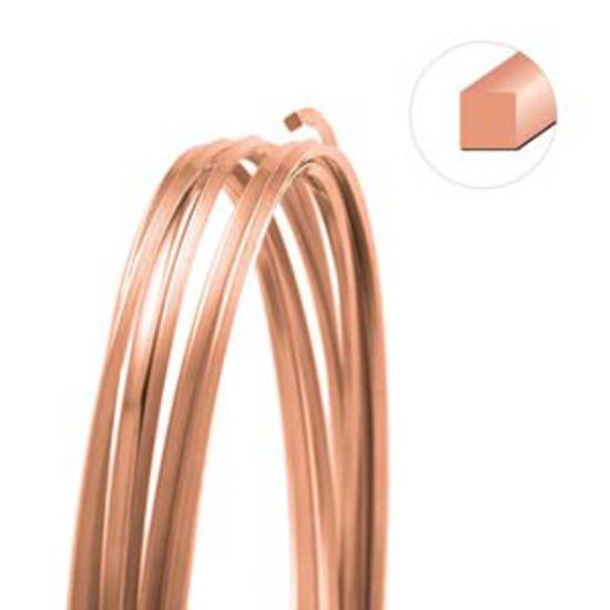 Tarnish Resistant Square Wire: Rose Gold, 18g