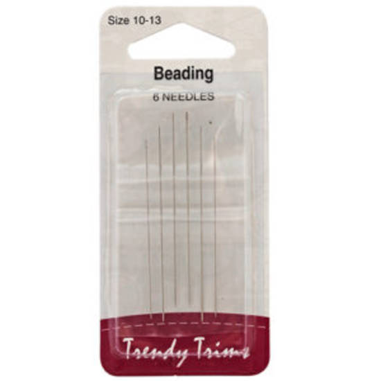 Trendy Trims Beading Needles, 6 pack: Size 10 - 13