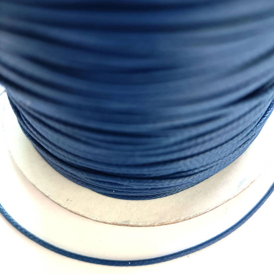 1mm round polished cotton cord - Navy