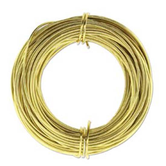 Aluminium  Craft Wire: 18 gauge - Light Gold (dead soft)