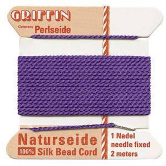 Griffin Silk Cord - Amethyst - Size 2 (0.45mm)