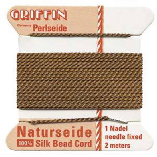 Griffin Silk Cord - Brown - Size 2 (0.45mm)