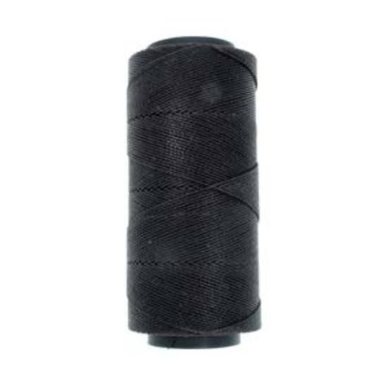 OUT OF STOCK WITH SUPPLIER. No restock date available. We feel your pain! 0.8mm Knot-It Brazilian Waxed Polyester Cord: Black