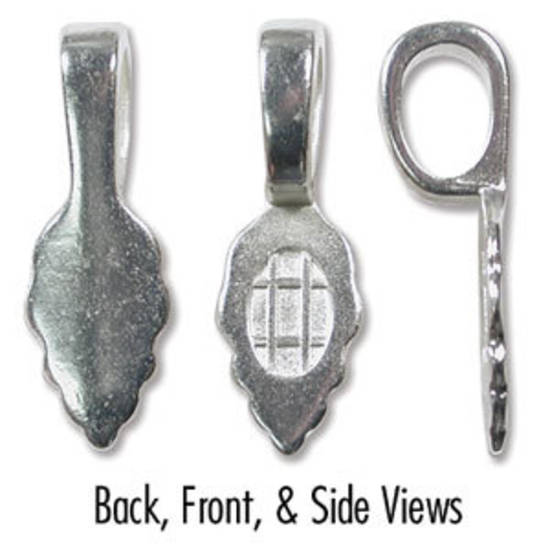 Glue on bail, large (25mm), silver