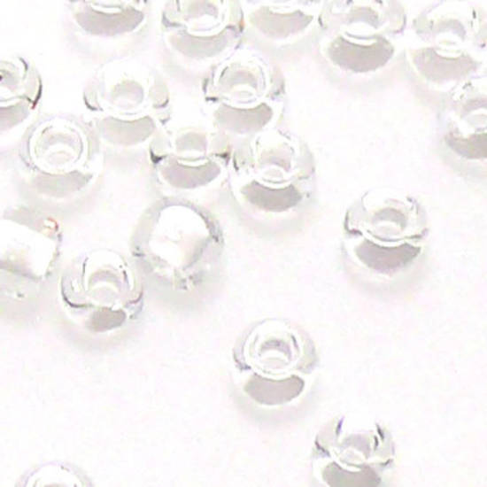 Matsuno size 11 round: 201 -  Clear, white colour lined (7 grams)