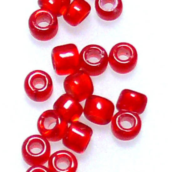 Matsuno size 11 round: 327 -  Red, white colour lined