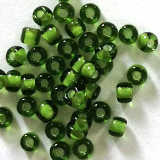 Matsuno size 11 round: 327H - Green, white lined (7 grams)