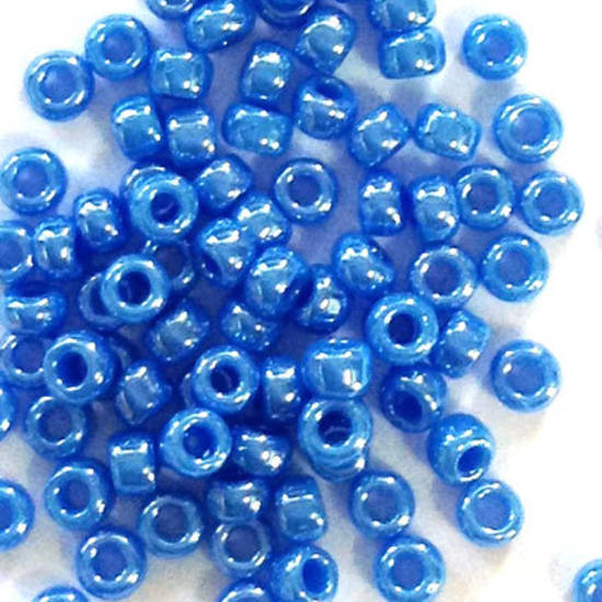 Toho size 11 round: 430E - Blue satin Shimmer