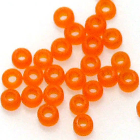 Matsuno size 11 round: F138 - Frosted Orange, transparent