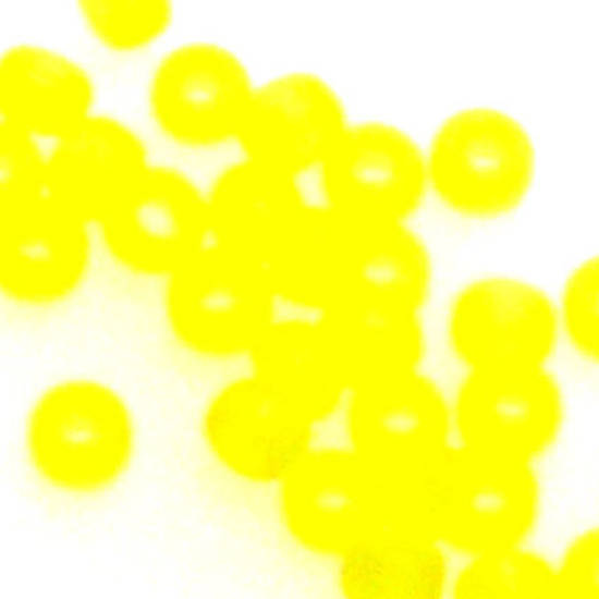 Miyuki size 15 round: F136 - Frosted Bright Yellow, transparent