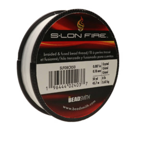 S-LON FIRE, 50 yard spool: 8lb - Crystal Clear