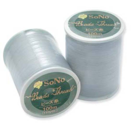 Nozue Sonoko Beading Thread (100m spool): Grey