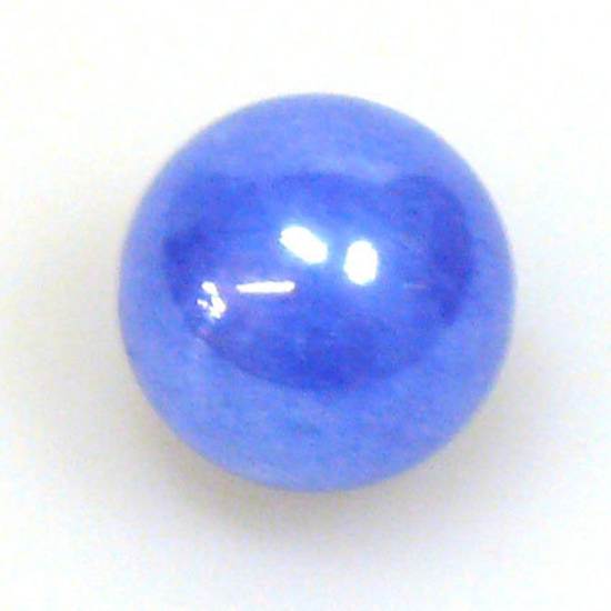 Semi Precious, Laquered Jade Ball, blue, 15mm